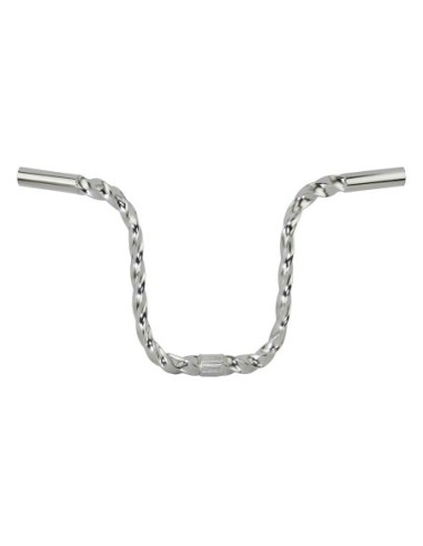 U Square Twisted Handlebar 9 25.4mm Chrome.